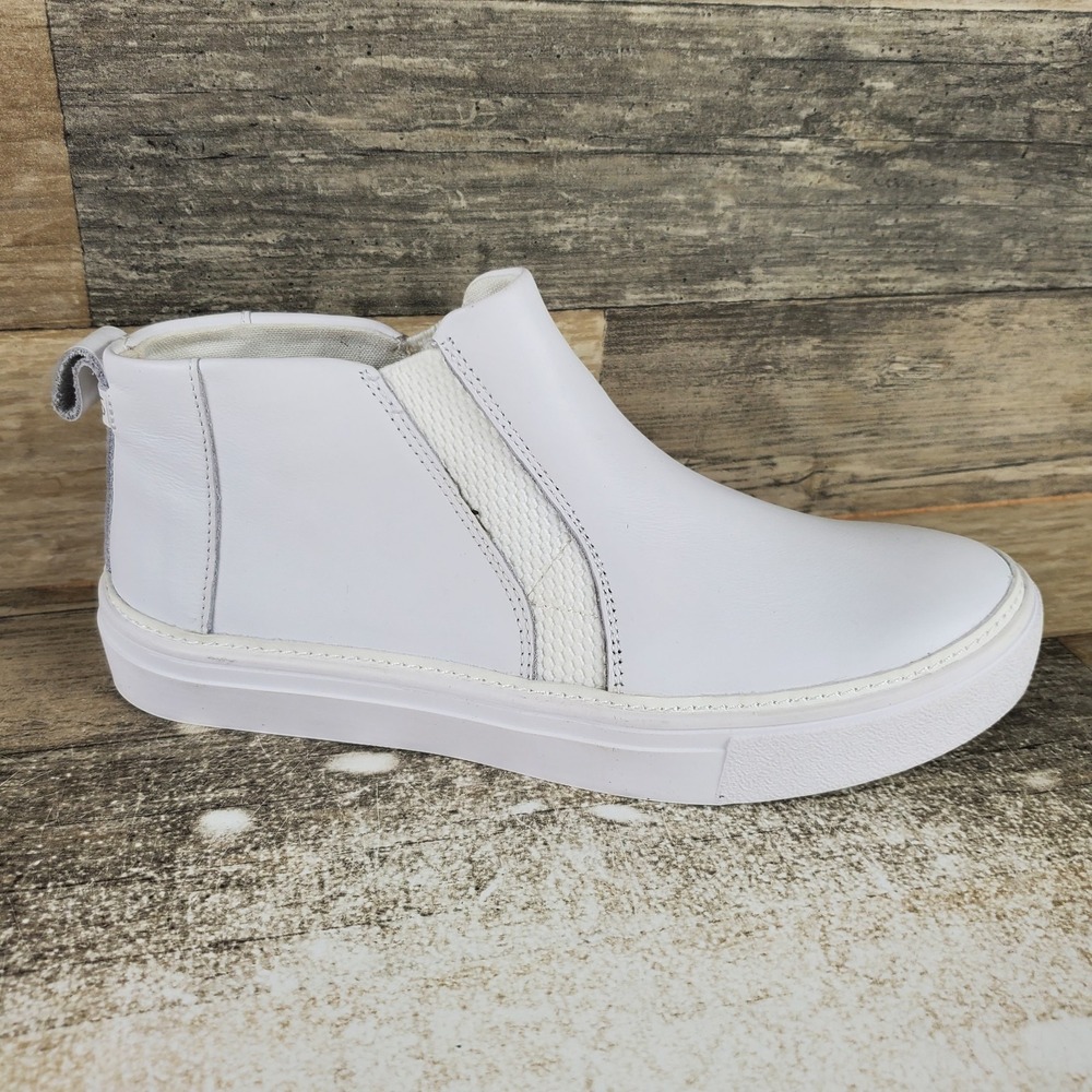 Toms Bryce Womens Shoes Sz 5.5 Comfort White Slip On Round Toe Elastic Panels